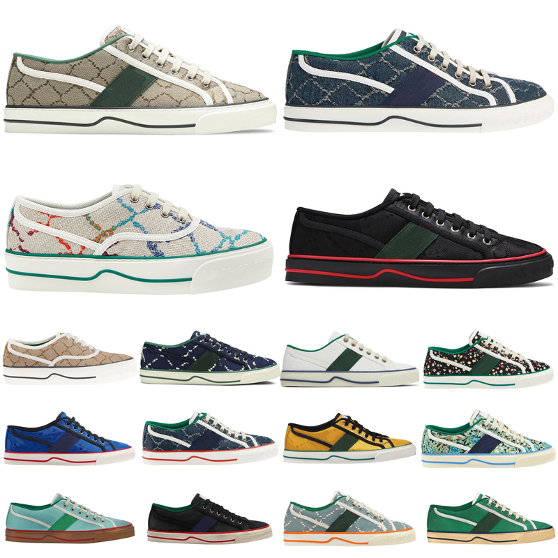 

Tennis 1977 Canvas Casual shoes Luxurys Designers Womens Shoe Italy Green Red Web Stripe Rubber Sole Stretch Cotton Low Top Mens Sneakers, 31