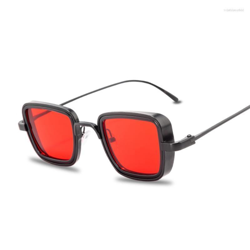 

Sunglasses Classic Square Men Brand Designer Driving Metal Frame Sun Glasses Male Colorful Mirror Retro Vintage Gafas De SolSunglasses