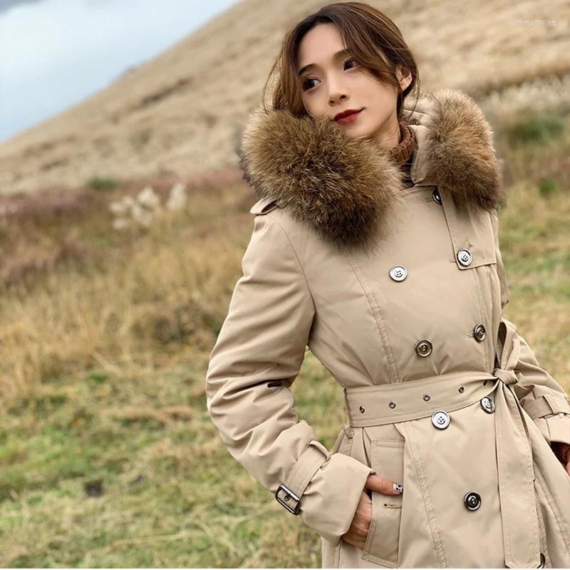 

Women' Trench Coats 2022 Female Outerwear Clothes Hooded Warm Thick Women Long Sleeve Jacket Winter Women' Down Light Casual XXDJ19