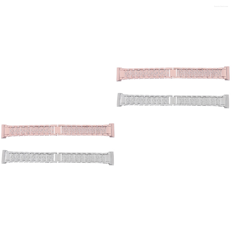 

Wristwatches 4 Pcs Rhinestone Watchband Bracelet Practical Wristbands Compatible With Versa3, Assorted color