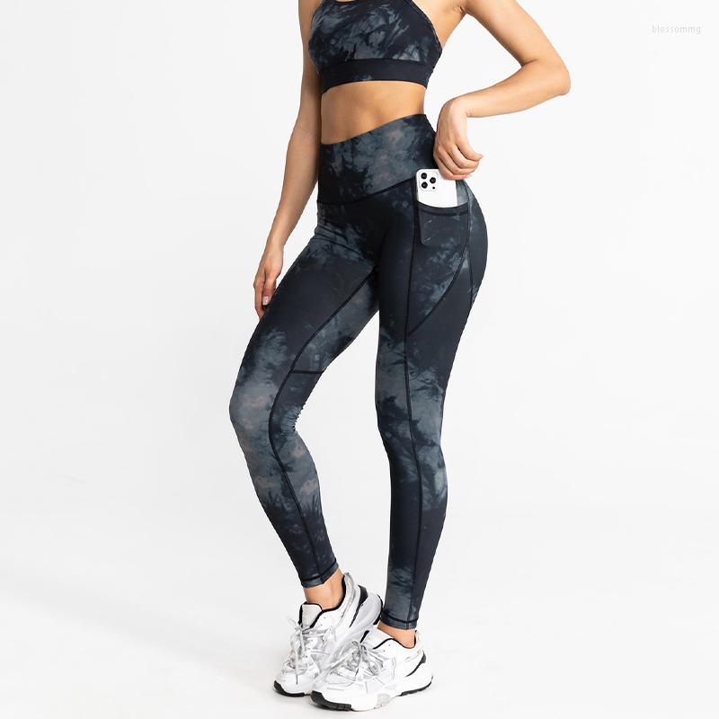 

Women' Leggings LUOYIYANG Tie-dye Pocket Women' Push Up Gym Sports Wear For Woman Cycling Fitness Workout 2022 Yoga Clothing -XL, Black