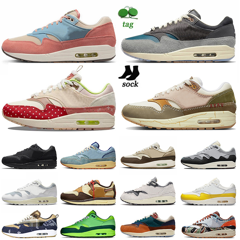 

Hotsaling Mens Women Amaxes 1 Running Shoes 87s 1s Classic Wabi Sabi Woof Fragment x Cactus Jack Crepe Hemp Patta Black Grey Bred Designer Runner Sneakers US 13, D25 obsidian 36-45