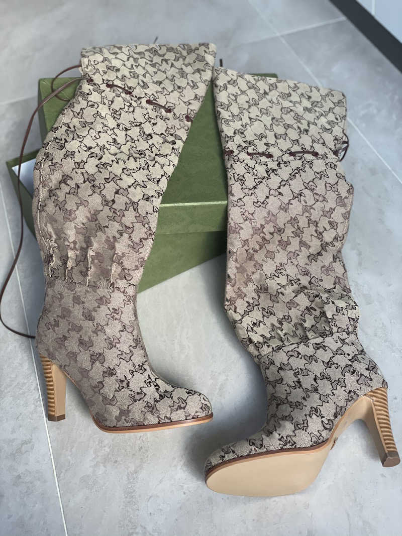 

Boots Designer Over The Knee Ankle Original Shoes High Winter Adjustable Straps Canvas Zipper Laces Ladies Girls Sexy Women, Sock