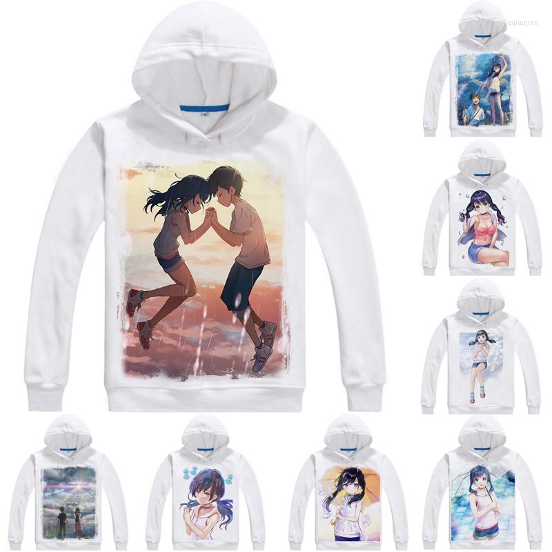 

Men's Hoodies Tenki No Ko Makoto Shinkai Morishima Hodaka Amano Hina Anime Cosplay Custom Pullover Sweatshirt Hoodie Classic Printed Fashion, Lavender