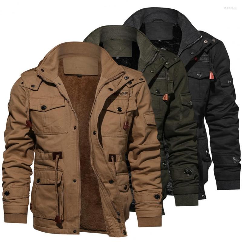 

Men's Suits Winter Simple Windproof Drawstring Hoodie Male Men Overcoat Solid Color For Hiking, Black