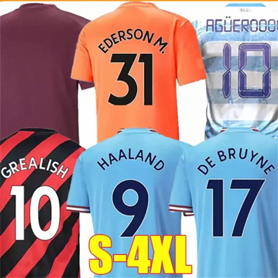 

22-23 HAALAND soccer jerseys STERLING FERRAN MANS CITIES DE BRUYNE FODEN 2023 football shirt men kids kit Agueroooo 93 20 Anniversary limited O91k#, 2023 men home