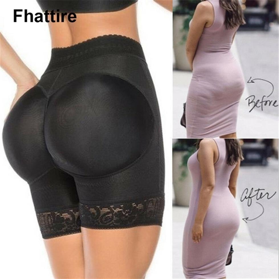 

Women Shaper Pants Sexy Boyshort Panties Woman Fake Underwear Push Up Padded Panties Buttock Shaper Butt Lifter Hip Enhancer LJ200295m, Black