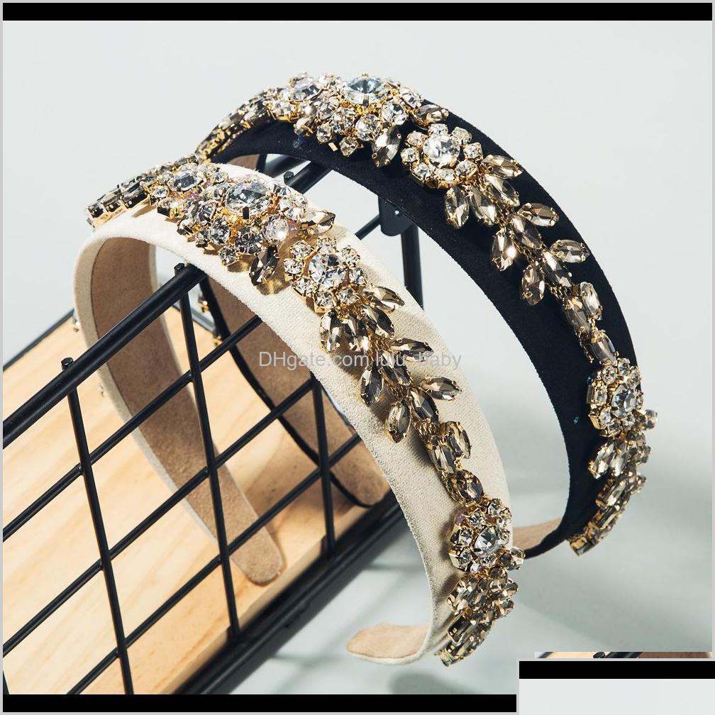 

Headbands Accessories Baroque Court Wind Super Flash Rhinestone Glass Diamond Flower Band Female X4Kiv Ja9Og Drop De Bdehome Otdzy