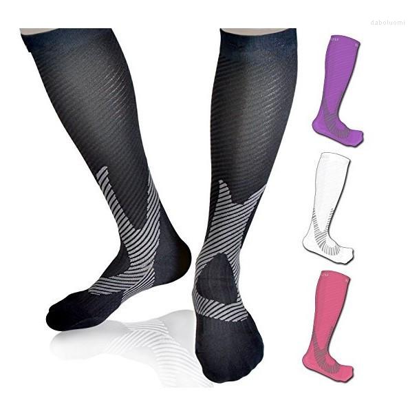 

Men's Socks Multi-color Unisex Long Thigh High Compression Stretch Outdoor Party Funny Elastic Nursing Calf, Black