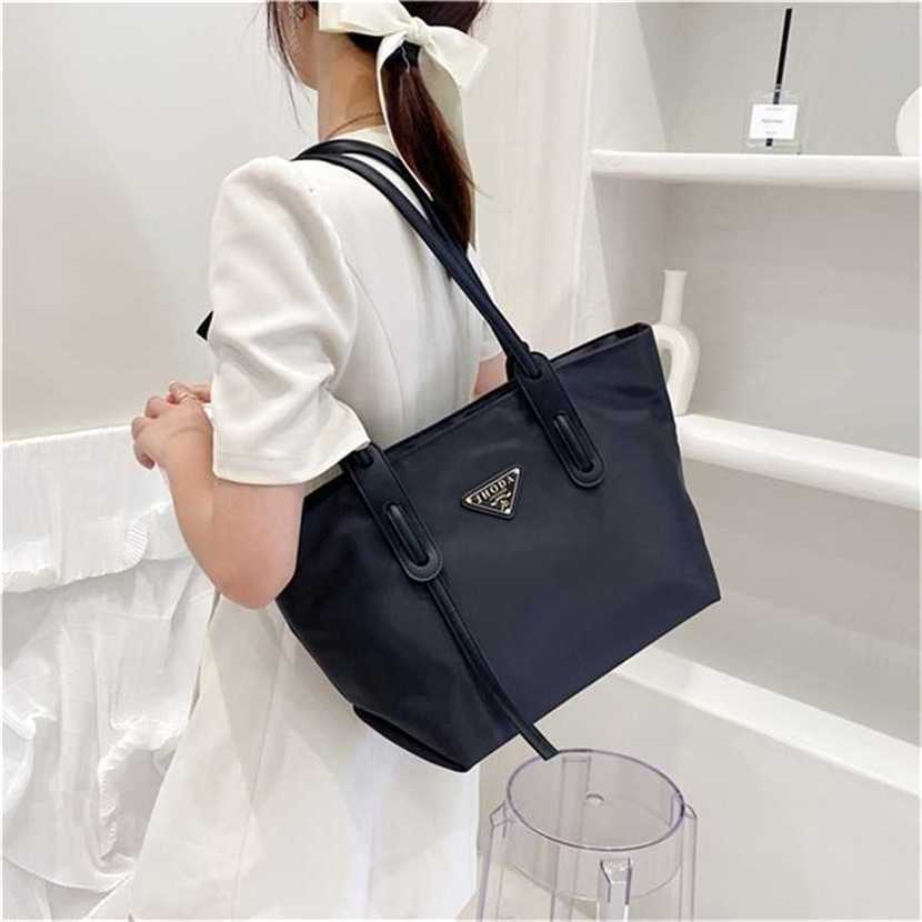 

60% OFF 2023 Designer bag Trendy Handbags Triangle Classic Versatile Canvas Large Shopping Nylon Portable trendy, White