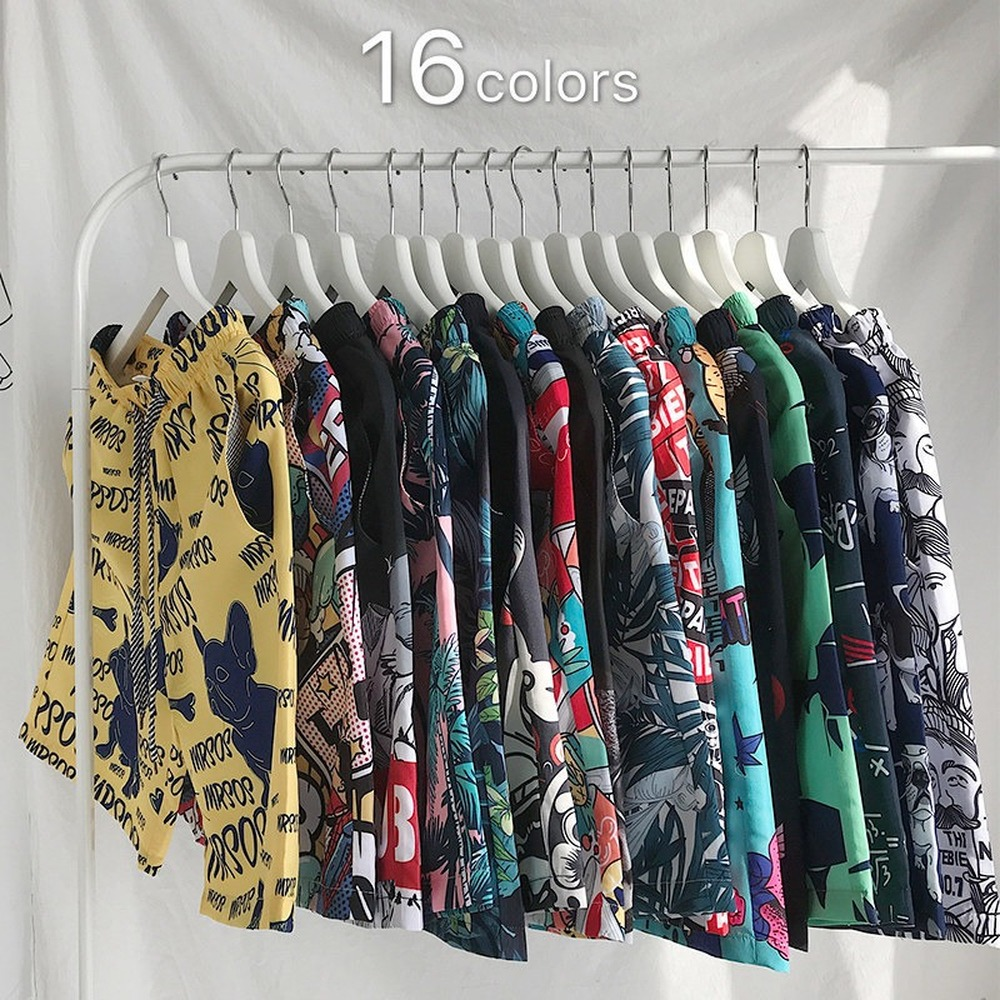 

Board Shorts Men Elastic Waist Digital Printing Beach Shorts Bermudas Male 2022 Vocation Quick Dry Breath Cool