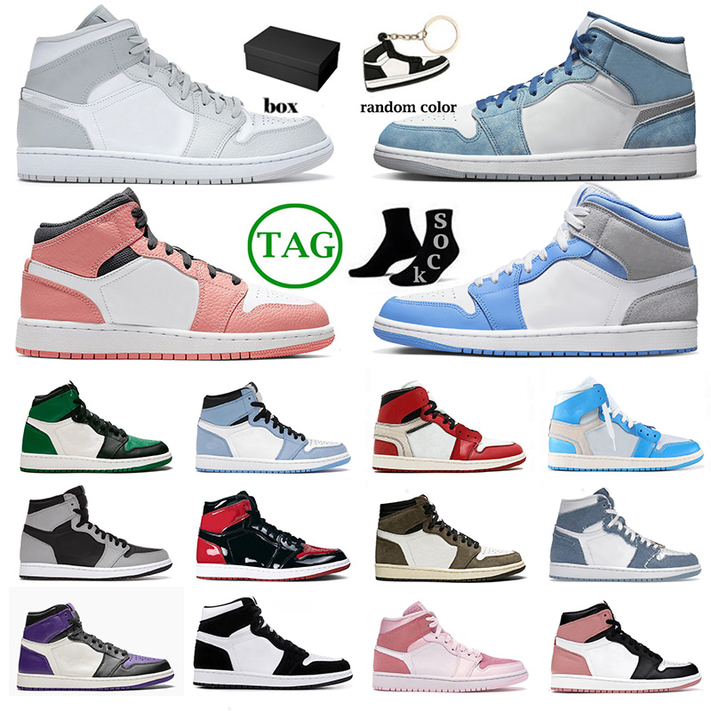 

Basketball Shoes Designer Sports Sneakers Grey Camo Pink Quartz University Blue Black Leather Trainers fashion Men Women outdoor Big Size 13, 36-46 mid university blue