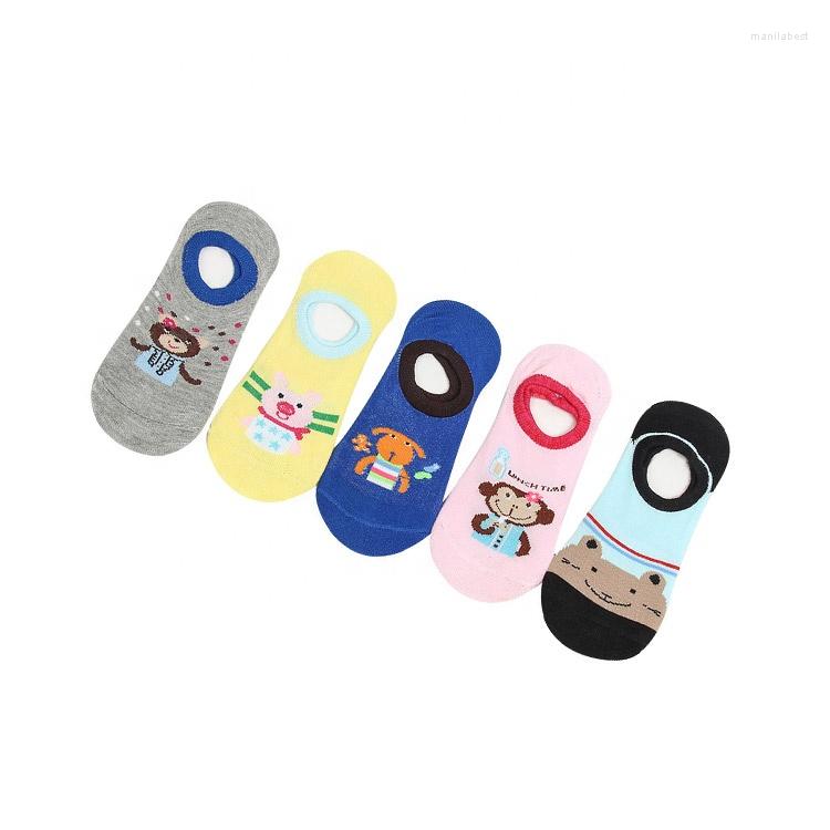 

Women Socks Cartoon Anti-skid Bottom Children Floor Mass Dispensing Tube Baby Boat Kids Sock Set, 5 pairs