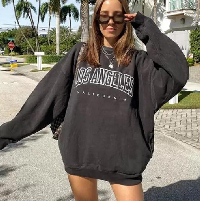 

2023 Women's Hoodies & Sweatshirts Women Sweater Loose Cropped Hoodie Velvet Top Sweatshirt for Girls Sweatshirt Autumn, Black