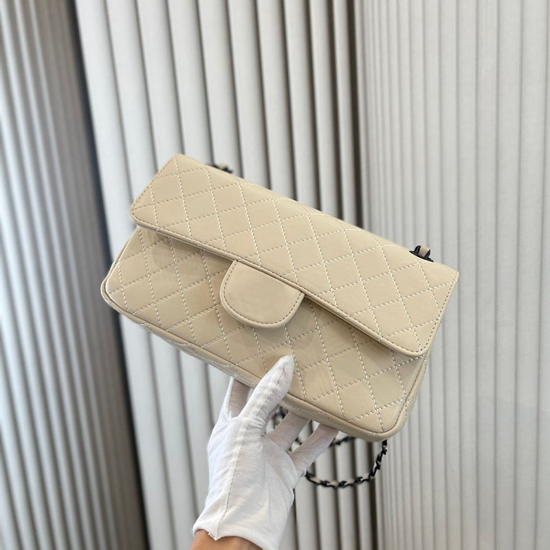 

Women Dark Luxury Designer Shoulder Bag Diamond Lattice Leather Quilted Black Badge Chain Cold Classic Flap Crossbody Handbag Fashion Card Holder Multi Pochette