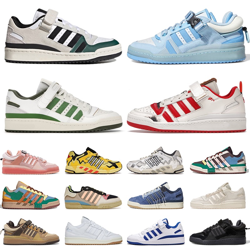 

men women Running Shoes Bad Bunny x Forum Buckle Low Core Black Blue Tint Easter Egg The First Cafe Yellow Crew Green mens trainers sneakers casual, (7)