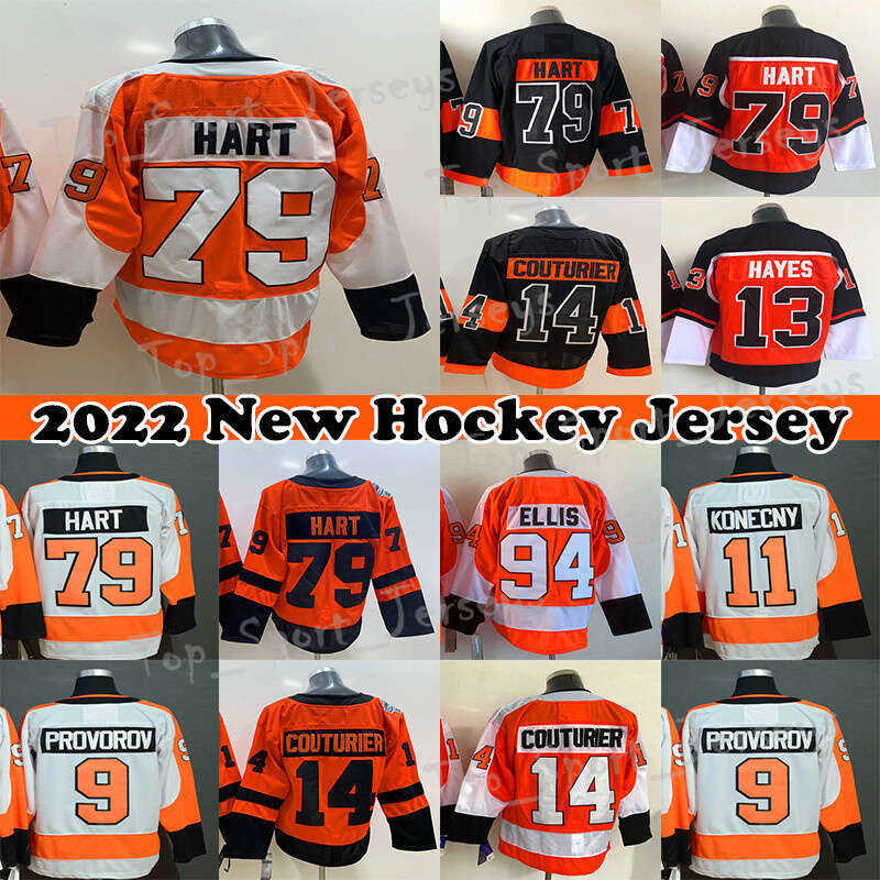 

2023 Philadelphia''Flyers'' hockey Jersey 79 Carter Hart 89 Cam Atkinson 14 Sean Couturier 9 Ivan Provorov 74 Owen Tippett Men Youth Women, White mens