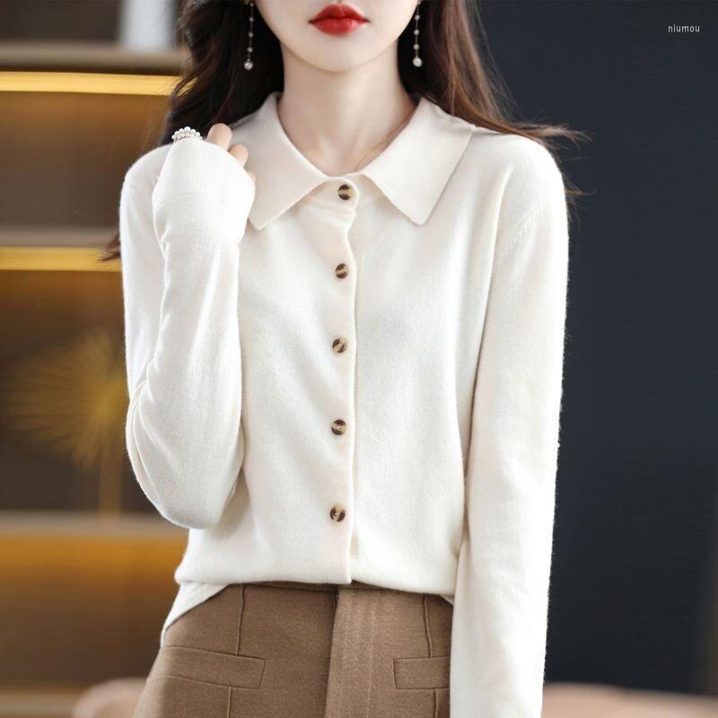 

Women's Knits Faux Wool Knit Cardigan Ladies Round Neck Knitted Sweater Close-Fitting Comfortable Fashion Pullover Long-Sleeved Top, Black