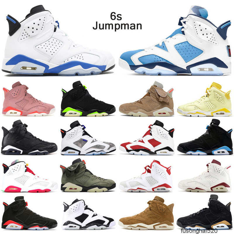 

2022 Jumpman 6s Electric Green Basketball Shoes 6 UNC Black Infrared Carmine British Khaki DMP Golden Harvest Oreo Mens T jordens JORDON jord