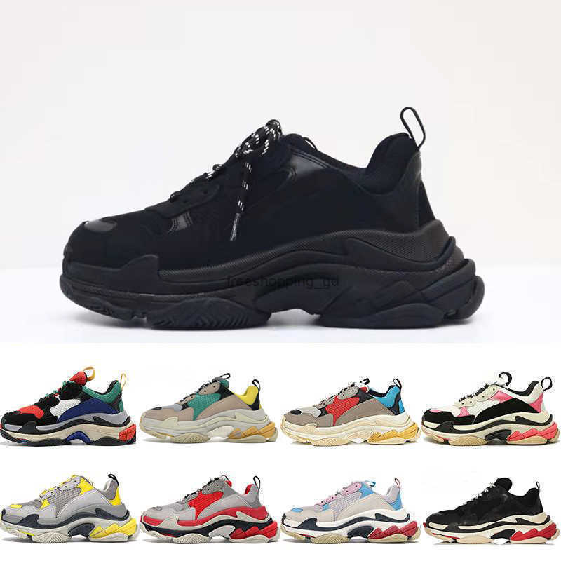 

Casual shoes fashion luxury designer retro men and women black white gray purple tennis shoes jogging outdoor balenciagas walk 36-45, Multi