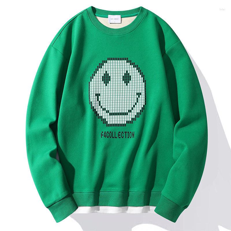 

Men's Hoodies High Street Fake Two-piece Sweatshirts Casual Sports Long Sleeve O-neck Tops Men's Clothes Loose Printing Pullover Four, Black