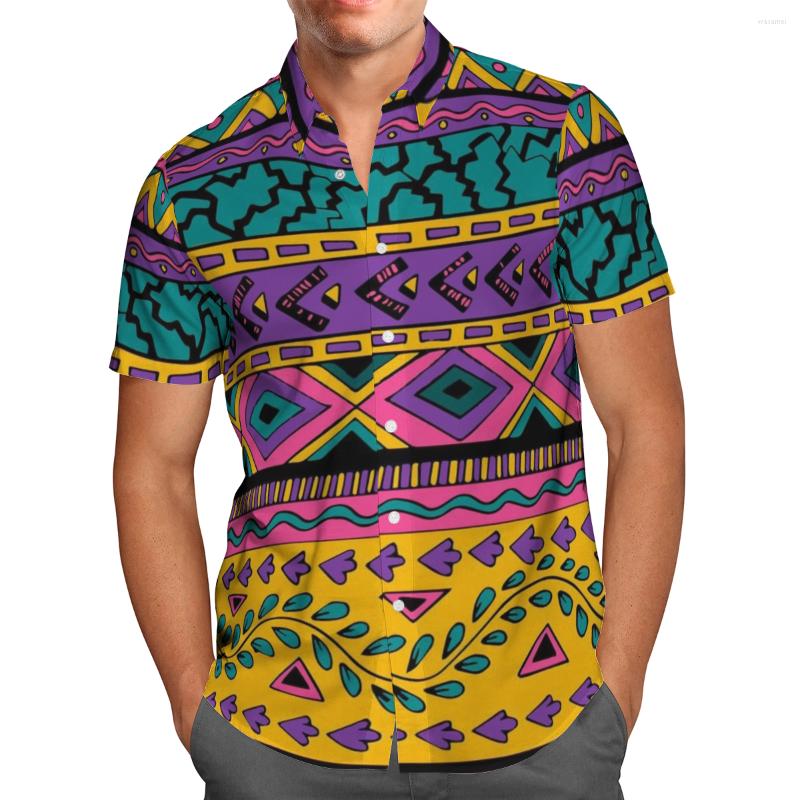 

Men's Casual Shirts Colorful Striped Plaid 3D Print Summer Breathable Hawaii Short Sleeve Shirt Men Beach 5XL Large Streetwear Harajuku Ropa, Hawaiian shirt 07