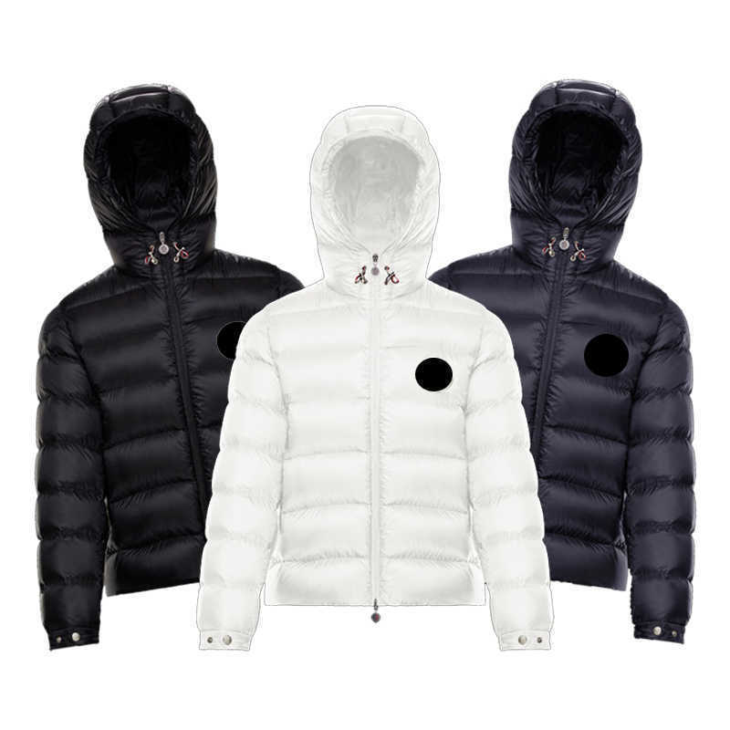 

Monc Mens Monclair Jacket Parka Womens Coat Puffer Down Jackets Puffer Premium Warm Thickened Zipper Short Designer Coats for Male Couple Joint HRWO, Navy
