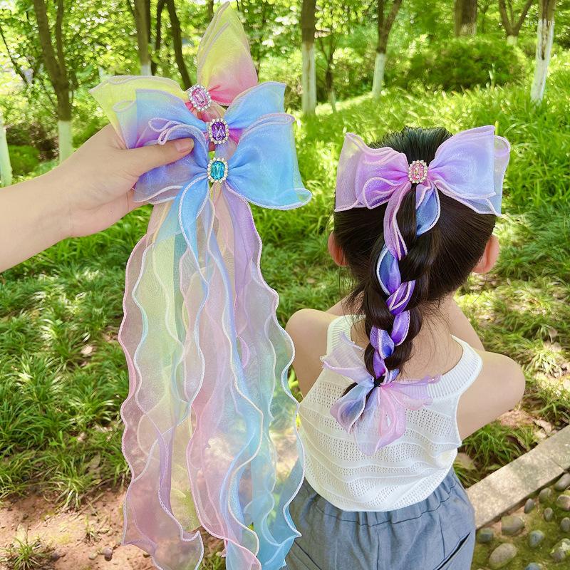 

Hair Accessories Girls Cute Long Bow Butterfly Diamond Clips Kids Lovely Princess Hairpins Headband Barrettes Fashion