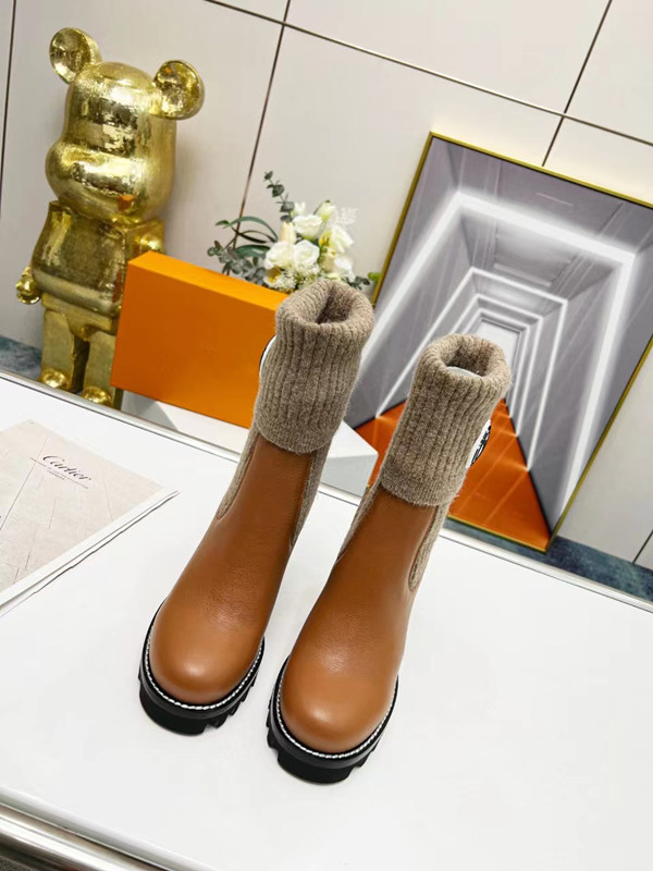 

superior quality Boots All leather women's shoes with metal buttons-08, Khaki