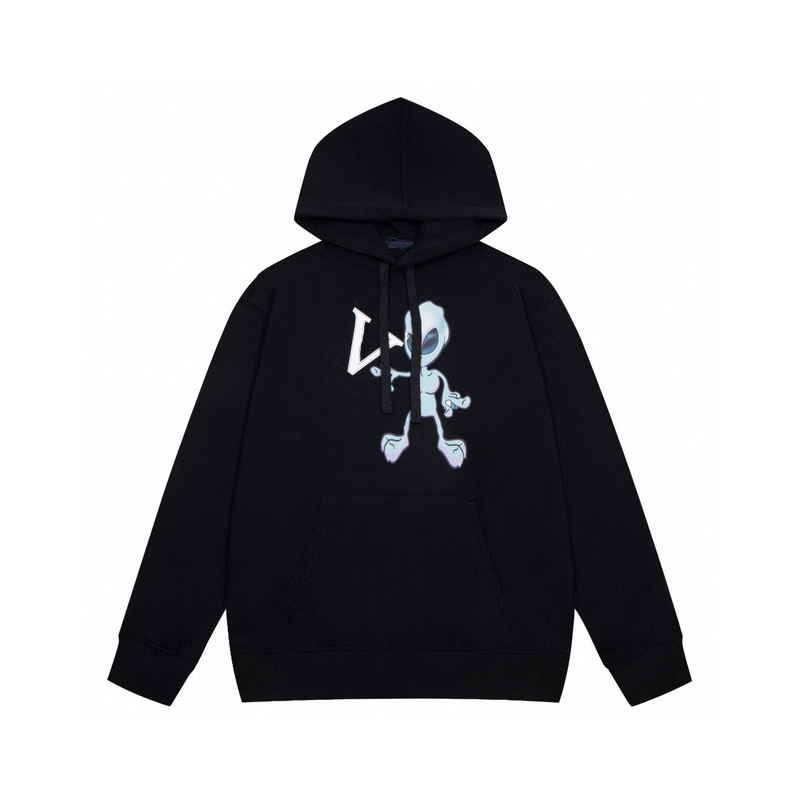 

2022 Europe Paris Alien Print Hoodie Fashion Autumn Winter Skateboard Hooded Sweatshirt, White