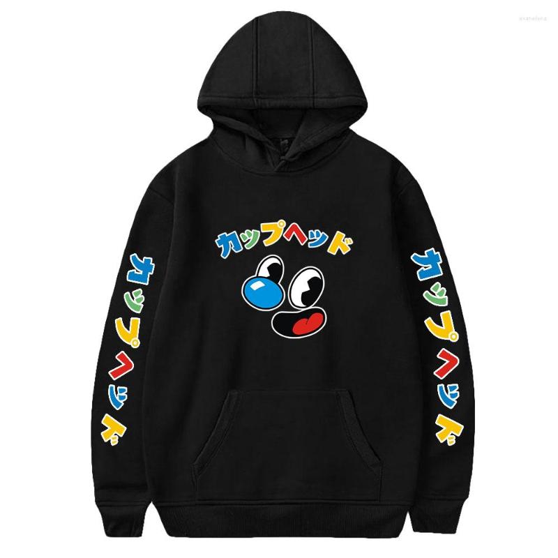 

Men's Hoodies The Cuphead Show Women Men Long Sleeve Pullover Sweatshirt Casual Streetwear Tracksuit, Black