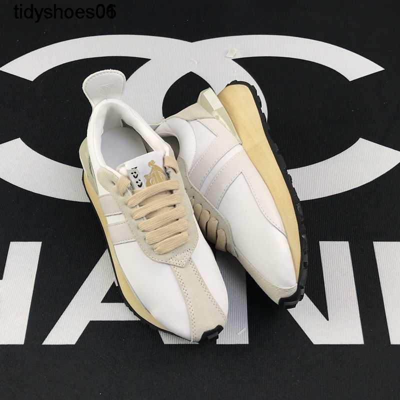 

lanvins Forrest Gump's same small white shoes for women's autumn new color matching lace up high sponge cake thick soled casual dad shoes, Black