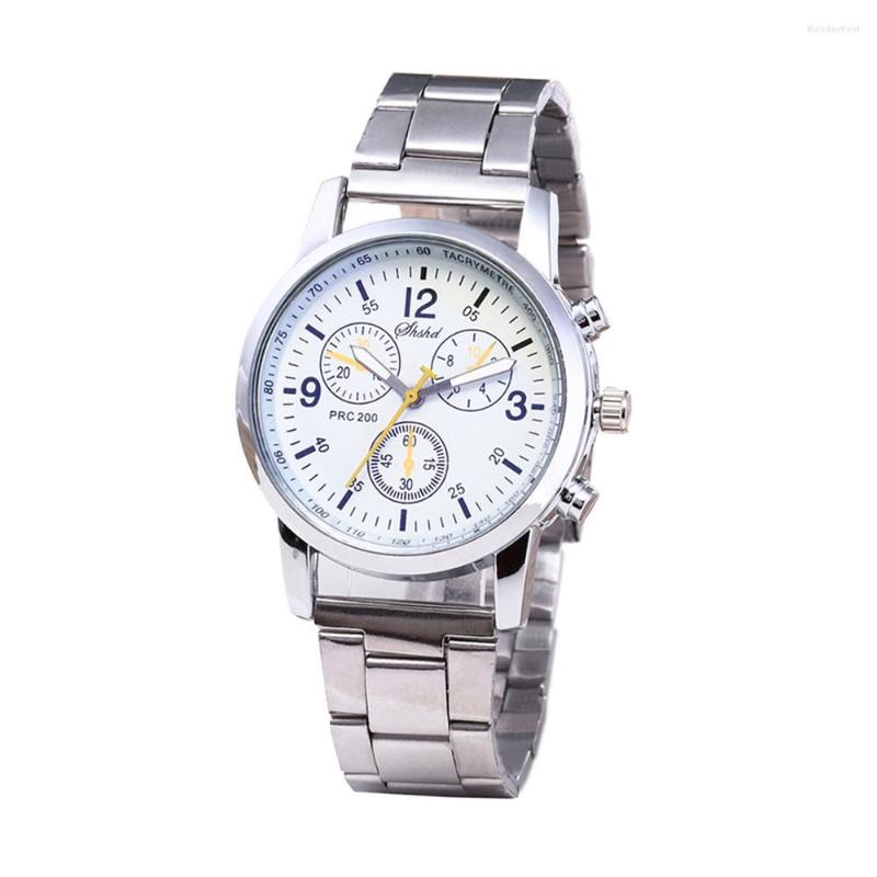 

Wristwatches Top Brand Leather Chronograph Waterproof Sport Automatic Date Quartz Fashion Neutral Analog Wristwatch Steel Band Watch