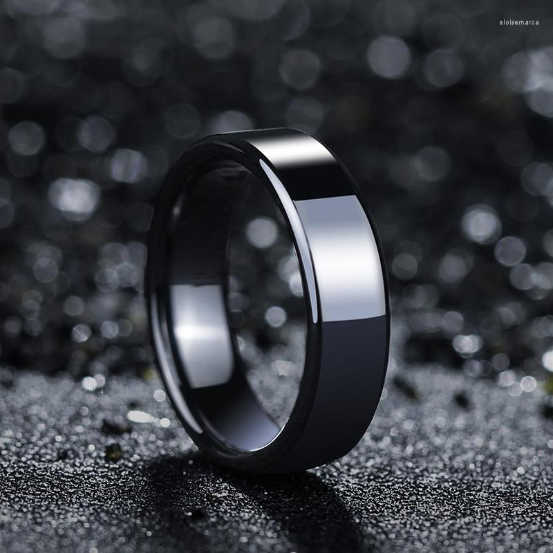 

Wedding Rings Selling 4mm/6mm Width Black Hi-Tech Ceramic For Man's Fashion Jewelry Scratch Proof Comfort Fit US Size 5-12