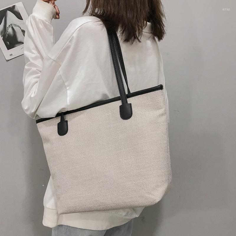 

Evening Bags 2022 Women Shoulder Bag For Large Capacity Pouch Feminina Tote Ladies Pure Cotton Linen Bolsos Para Mujer, Wt