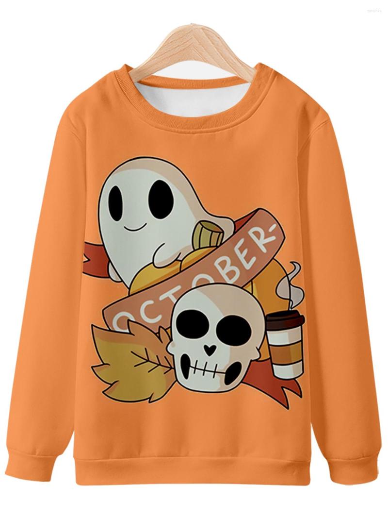 

Men's Hoodies Men's Halloween Long Sleeve Sweater Humor 3D Printed Hip Hop Hooded Pullover Winter Leisure Loose Round Neck Sweatshirt