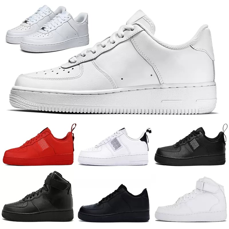 

platform shoe airforce 1 men women casual shoes 1s classic af1 Triple White Utility Black Red mens womens trainers outdoor sports sneakers 36-45