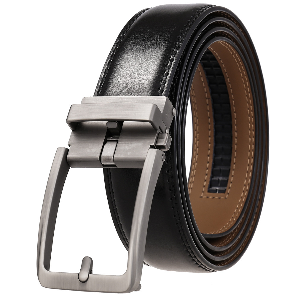 

Design Trendy Fashion Casual Pants Man Luxury Belt Men's Cowhide Alloy Buckle Belts Men, With box