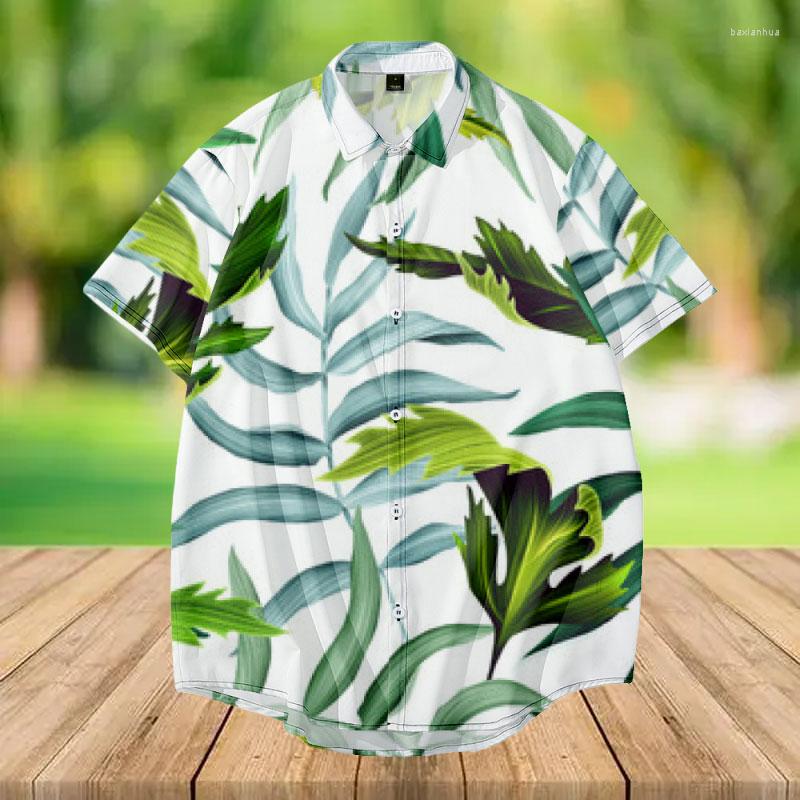 

Men's Casual Shirts Summer Short Sleeve Beach Chemises Printed Floral Camicette Plus Size S-3XL Hawaiian Aloha Mens Clothing, Hawaiian style-19