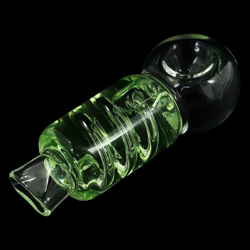 

Smoking pipe with liquid transparent smoke shop glass fruit oil green pipe bong