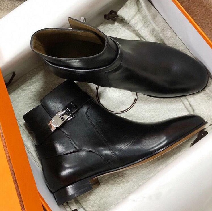 

Famous Brand Neo Ankle Boots Women Kelly Buckle Wrap-around Strap Booties Black Calf Leather Lady Winter Knight Booty Comfort Walking EU35-42