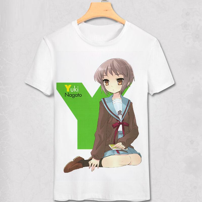 

Men' T Shirts The Melancholy Of Haruhi Suzumiya Shirt Japan Classic Anime Nagato Yuki Top Tee Kawaii Summer Fashion Outerwear Clothes