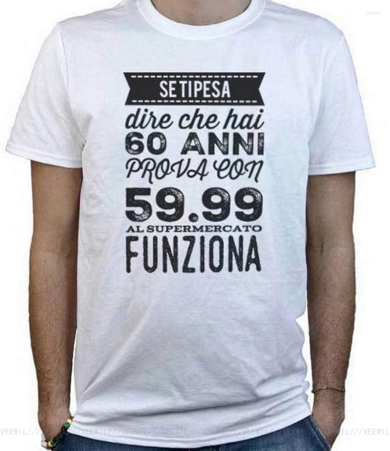 

Men' T Shirts T-Shirt Per Compleanno 60 Anni Maglietta Divertente Con Frase Ironica Bianca Cotton Streetwear Tops Tee Shirt, Women red