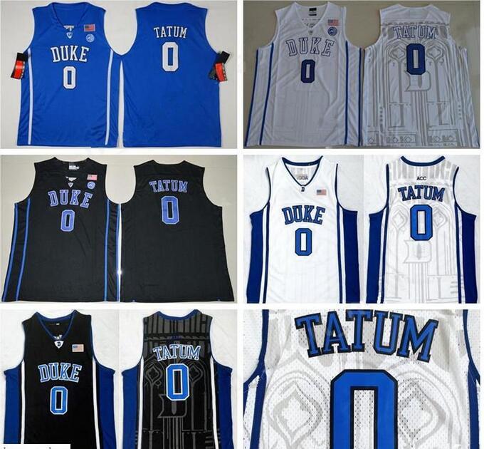 

College wear Men 0 Jayson Tatum College Jersey Black Blue White Duke Devils Basketball Jerseys Color Stitched Sport Breathable Excellent Qua, As shown in illustration