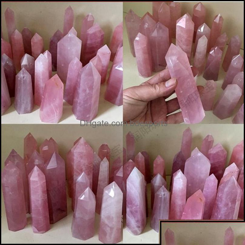 

Arts And Crafts Gifts Home Garden Natural Rose Quartz Crystal Tower Mineral Chakra Healing Wandsreiki Otecg