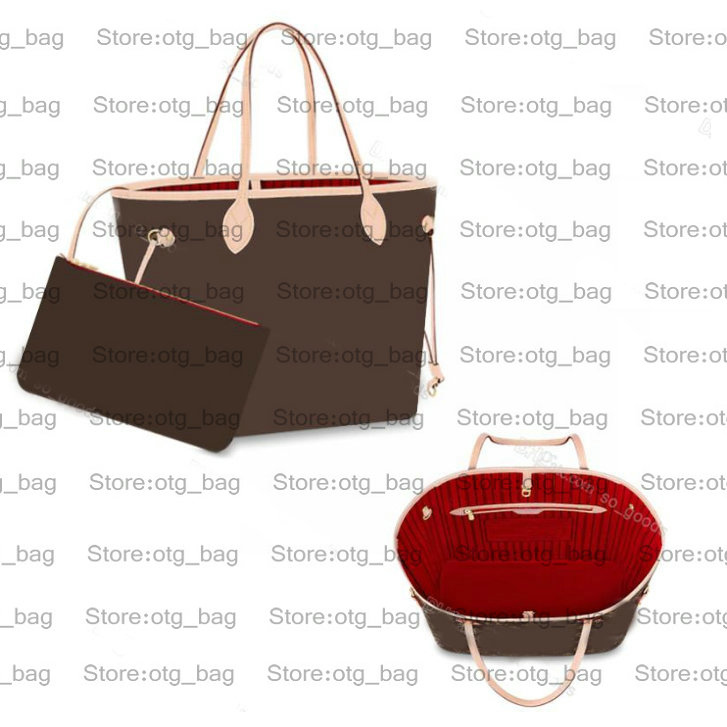 

Classic Never PM MM Tote Bag With Zipped Pouch 2 sets Shopping Bag Women Designer Brown Composite Bags Large Capacity Monograms Luxurys Handbag M41177 N41361 N41605, Customize
