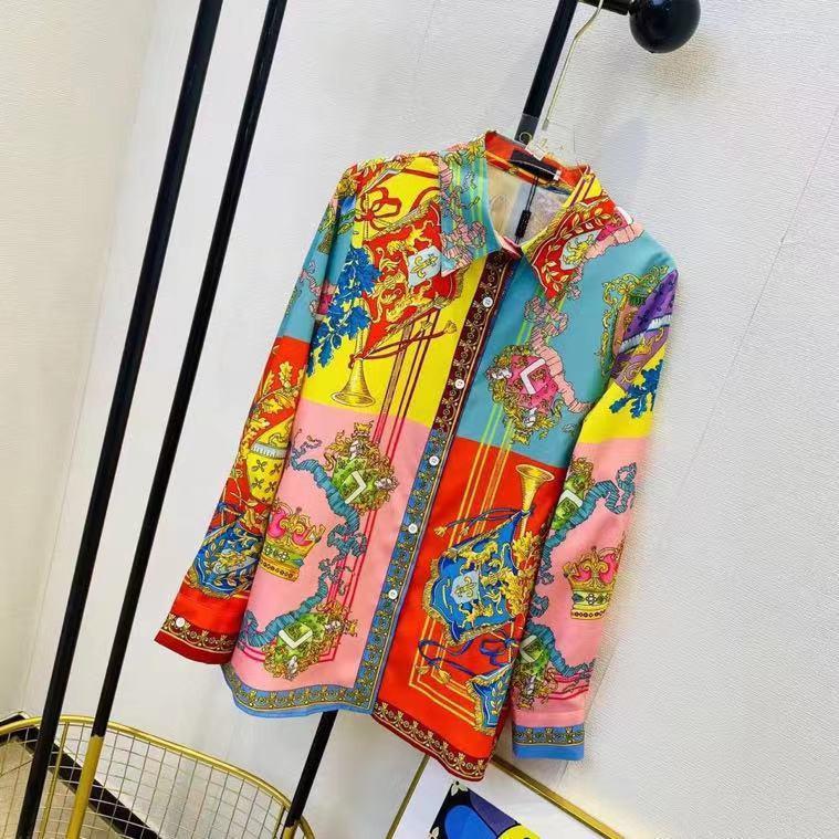 

Women' Blouses Women' & Shirts Fashion Women' & 2022 Runway Luxury European Design Party Style ClothingWomen, Picture shown