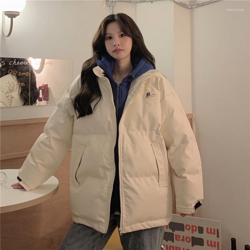 

Women's Trench Coats Fake Two-piece Cotton Jacket Winter Loose Foreign Style Thickened Zipper Hooded Women Clothing Wide-waisted, Black