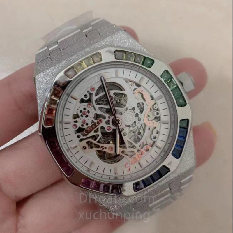

2022 men's watch automatic mechanical hollow classic style 42mm all stainless steel 5 waterproof sapphire luminous watch, Tool