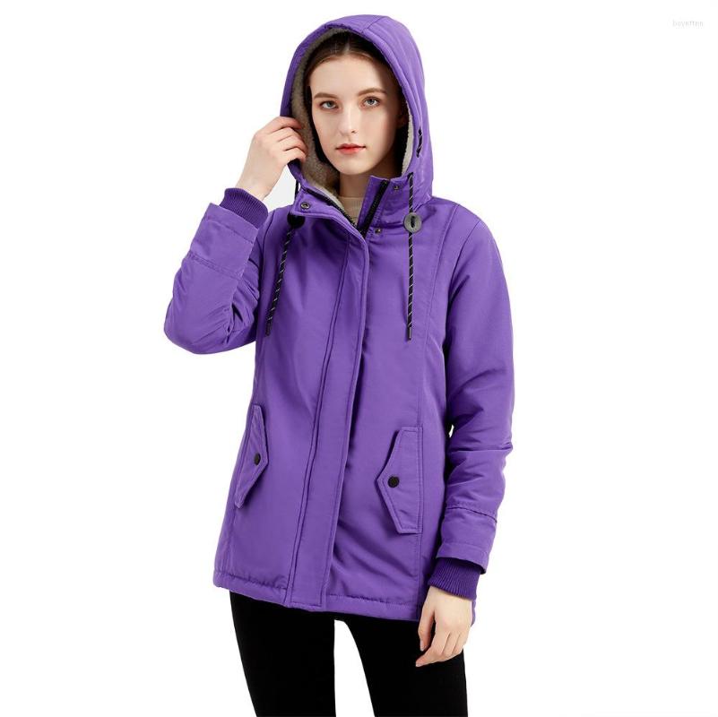

Women' Down 2022 Parka Winter Warm Cotton-padded Clothes Female Thickening And Flocking Jacket Leisure Hooded Jacke, Black